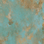 Niebieski spiek kwarcowy z białą żyłką na blaty kuchenne, ścianę dekoracyjną, posadzki lub schody – Laminam Ossido Vederame