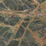 Zielony Marmur Rain Forest Green z żyłką - piękny marmur rodem z lasów deszczowych - wzór